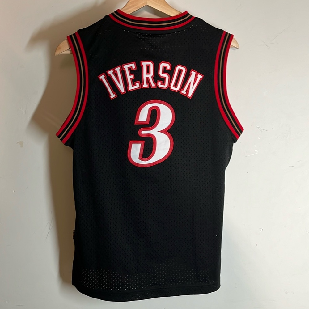 NBA Allen Iverson #3 Champion Philadelphia 76ers Sixers Youth Sz M Length +2